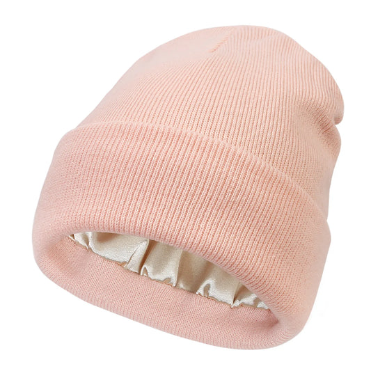 Winter Hat for Women Silk Satin Lined Beanies Chunky Caps Men Warm Fashion Women Bonnet Skullies Caps Male Female Balaclava Hats